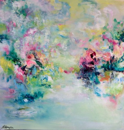 Linda Franklin Storm Flowers, 2018 Acrylic on canvas 90 x 90 cm