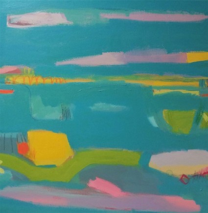 Stephanie Stow Spring and the Blue Beyond Acrylic on canvas 60 x 60 cm