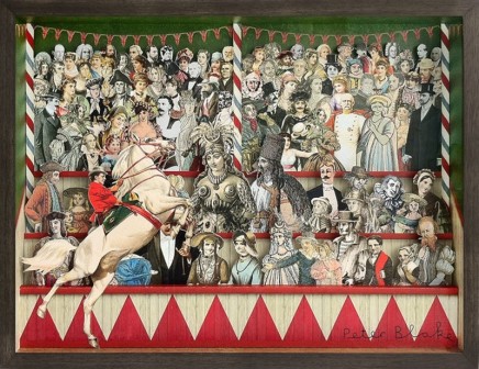 Peter Blake 3D Circus Collage - Left A triptych of archival inkjet prints Circus Collage Left £10,000 Framed set of 3 40 x 52 cm: 43 x 55 x 9 cm Edition Size: 100 copies, 10 A/P’s, 10 H/C’s