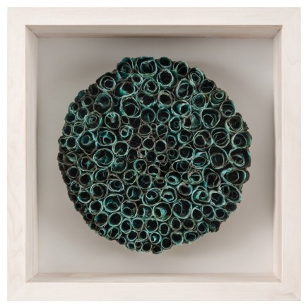 Mary Jane Evans Roses I Porcelain paper clay hand built glazes/oxides multi-fired 46 x 46 x 15 cm