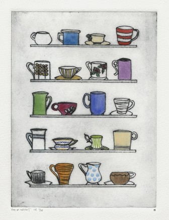 Devi Singh Tea or Coffee? Etching 20 x 15 cm
