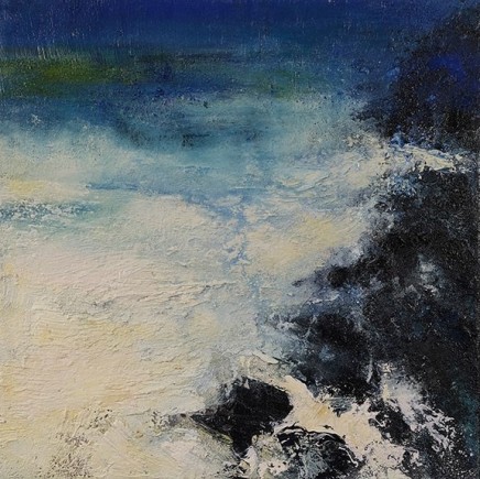 Nicola Rose Trickle of Sky Oil on canvas 50 x 50 cm