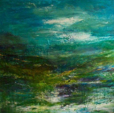 Debra Royston Turned Mixed media on canvas 100 x 100 cm