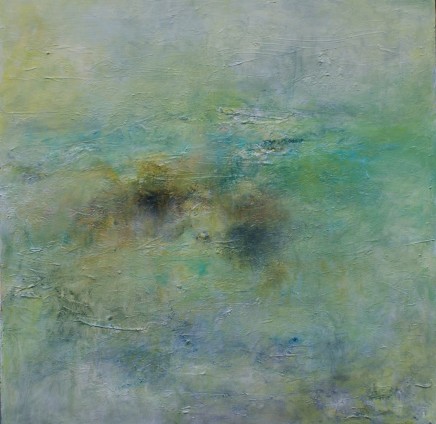 Debra Royston Rockpools Mixed media on canvas 100 x 100 cm