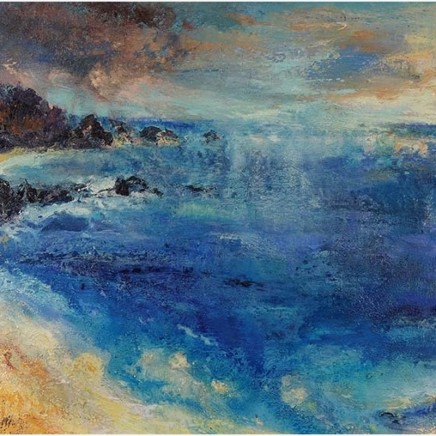 Nicola Rose Summer Light Oil and sand on canvas 90 x 90 cm