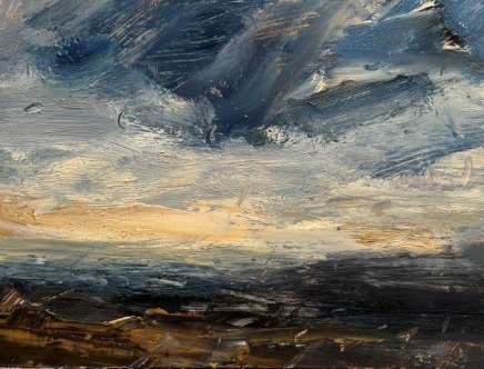 Louise Balaam NEAC RWA Warm golden light, from the Cairngorms SOLD