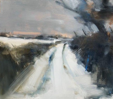Hannah Woodman Winter, Dartmoor road at dusk £2,150