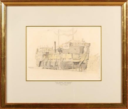 SAMUEL PROUT OWS "Her wars are ended" Pencil & watercolour wash Price: Please enquire