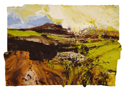 David Tress Spring Softly on the Land (Garn Fawr) Mixed media 30 x 43cm/ 11.75 x 17 in