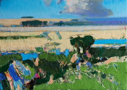 Marc Yeats Salisbury Plain, Wiltshire Oil on panel 14.8 x 21cm/ 5.75 x 8.25 in