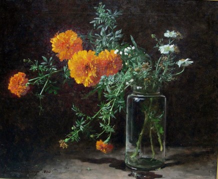 Adolphe-Louis Castex-Degrange, Marigolds and Daisies