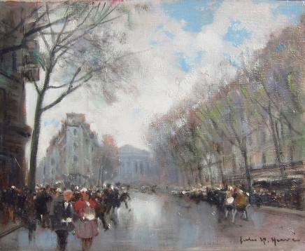 Jules René Hervé, Parisian street scene
