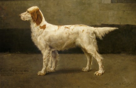 Charles Van Den Eycken, Pair of dog portraits (II of II) , 1885