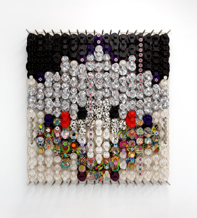 Jacob Hashimoto I Am the Memory of Gravity, Quickly Erased, 2024 Acrylic, paper, bamboo, wood and Dacron 168 x 152 x 21 cm / 66.14 x 59.84 x 8.27 inches