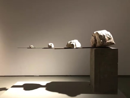 A Straight Line Extended 延长的直线, 2015 Sculpture | marble, steel plate, concrete base 雕塑 | 大理石，钢板，水泥基座 275 x 70 x...