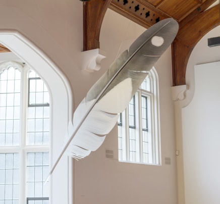 Neil Dawson Feather (Gull), 2019 Aluminium, polycarbonate, acrylic tip and automotive paint 2940 x 545 x 345mm