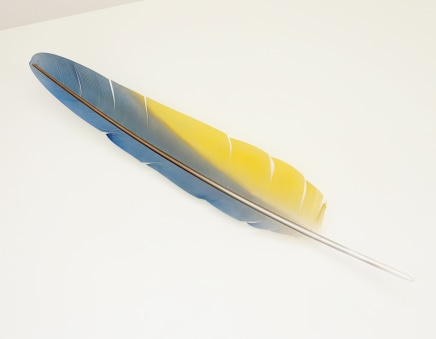 Neil Dawson Macaw Wing Feather, 2019 Polycarbonate, aluminium, acrylic and automotive paint. 1760 x 300 x 325 mm