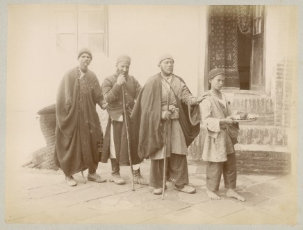 Antoin Sevruguin, Three blind men and their young guide, Late 19th Century