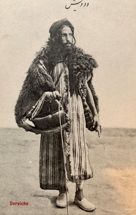 Antoin Sevruguin, A Dervish carrying a Kashkul, or beggar's bowl, Early 20th Century