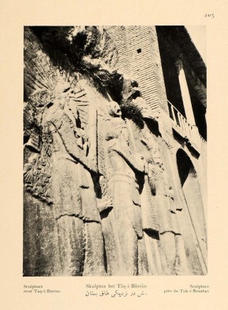 Antoin Sevruguin, Sculpture near Taq-i-Bustan, 1926