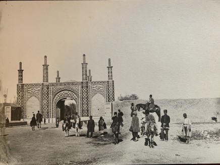 Antoin Sevruguin, Group by the Darvazeh Ghazvin Gate, Tehran, Late 19th Century