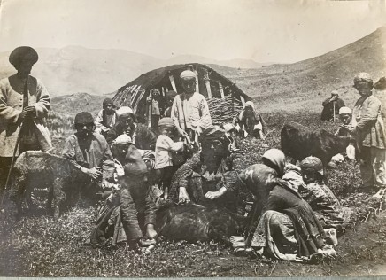 Antoin Sevruguin, Shearing goats, Mazandaran, Late 19th Century or early 20th Century