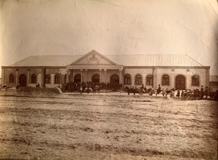 Antoin Sevruguin, Station building for the Tehran to the shrine of Abdul Azim, Rey railway, Late 19th Century