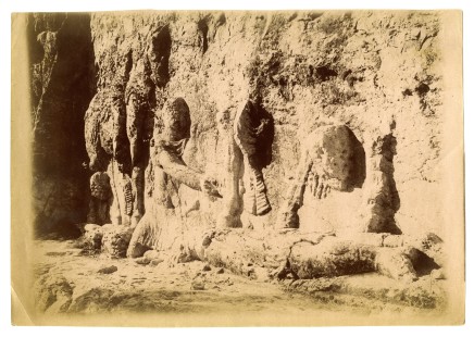 Antoin Sevruguin, Sasanian Reliefs Depicting the Investiture of Shapur I, Bishapur, Late 19th Century or early 20th Century