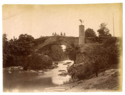 Antoin Sevruguin, The Safavid bridge and tower on route to Rasht, Late 19th Century
