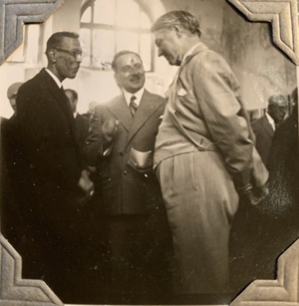 John Drinkwater, Mohammad-Taqi Bahar with the Persian Minister of Education and John Drinkwater, 1934