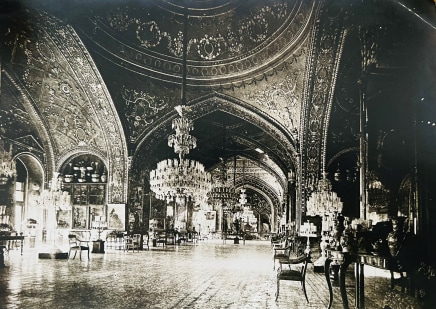 Antoin Sevruguin, The throne room in the Gulistan Palace complex, Tehran, Late 19th Century, early 20th Century
