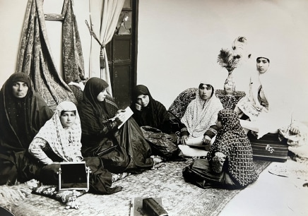 Antoin Sevruguin, Seven Persian women seated in a room, Late 19th Century, early 20th Century