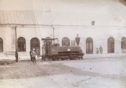 Antoin Sevruguin, A railway 0-6-0T locomotive on the Tehran to Abdul Aziz line, Late 19th Century