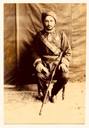 Not known, Shaikh Khaz'al bin Jabir bin Mirdaw al-Ka 'bi wearing a miliary uniform, Late 19th Century