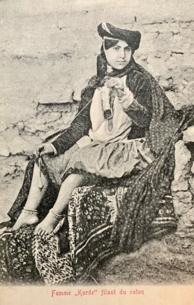 Antoin Sevruguin, A Kurdish woman spinning cotton, Early 20th Century