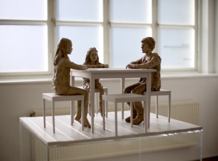 The Dinner Table 2015 Bronze, paint, wood 74 x 74 x 54 cm Edition 1/5
