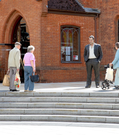 'Standing Man' at the end of Mercia Walk, near Jubilee Square, Woking
