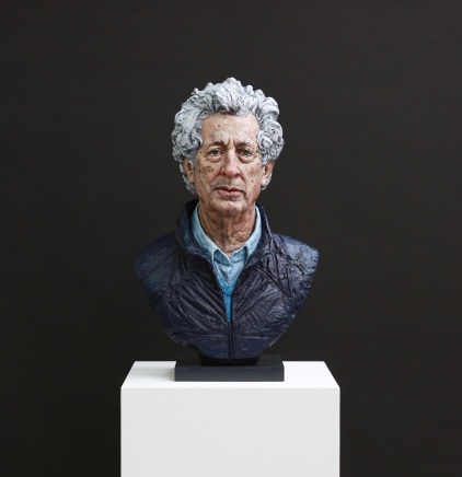Portrait of Sir Martyn Arbib Bronze Sculpture, oil paint 2021 29 x 18 x 12in