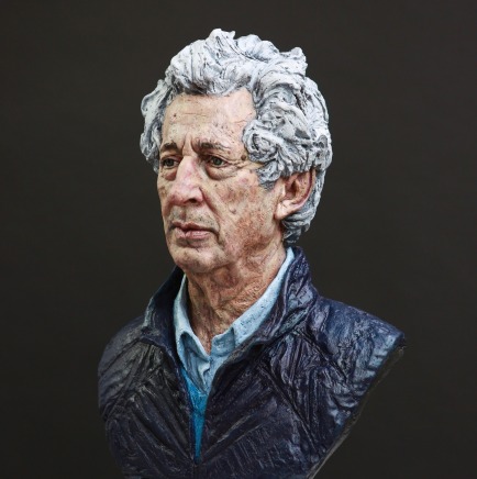 Portrait of Sir Martyn Arbib Bronze Sculpture, oil paint 2021 29 x 18 x 12in