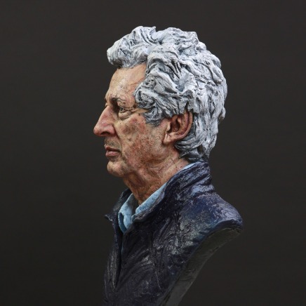 Portrait of Sir Martyn Arbib Bronze Sculpture, oil paint 2021 29 x 18 x 12in