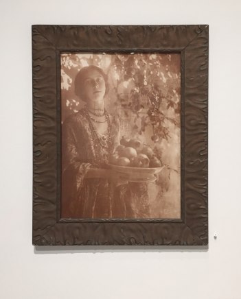 Minna Keene Pomegranates, circa 1910 Carbon print with some details reduced by hand, flush mounted to single-ply period board, mounted to additional single-ply period board 19 ½ x 13 ⅞ inch (48.26 x 35.24 cm) print, board 25 x 19 inch (63.50 x 48.26 cm) original frame