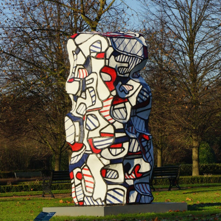 Jean Dubuffet, Tour aux récits (after maquette dated 19 July 1973), 2007, polyurethane paint on epoxy resin, 160 x 74 x 74 in / 406.4 x 188 x 188 cm