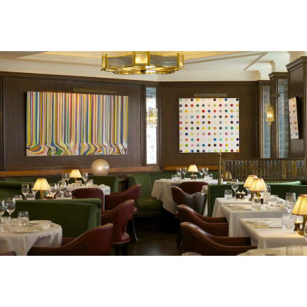 New work by Ian Davenport hanging in newly renovated The Ivy