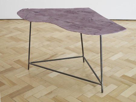 <span class="artist"><strong>Peter Marigold</strong></span>, <span class="title"><em>Wooden Table, Purple 1</em>, 2014</span>