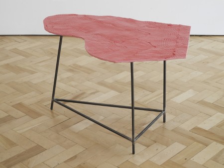 <span class="artist"><strong>Peter Marigold</strong></span>, <span class="title"><em>Wooden Table, Pink 1</em>, 2014</span>
