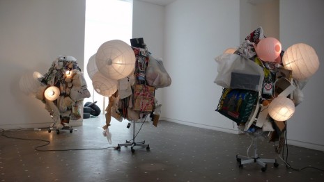 Pascale Marthine Tayou Crazy-Nomad-02/Globe-trotters, 2007 mixed media 3 elements of different dimensions:, 190 x 120 x 130 cm, 170 x 110 x 110 cm, 160 x 110 x 110 cm (AG.PT.08.5141)