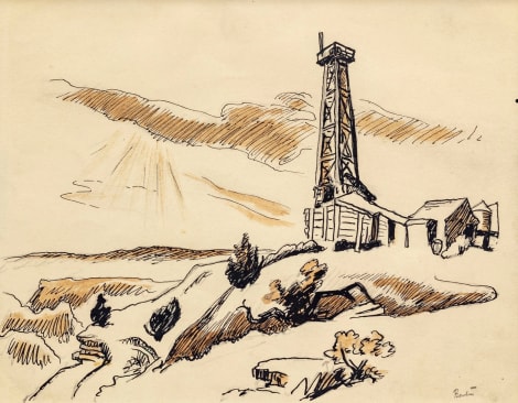 Thomas Hart Benton Oil Derrick, c. 1928