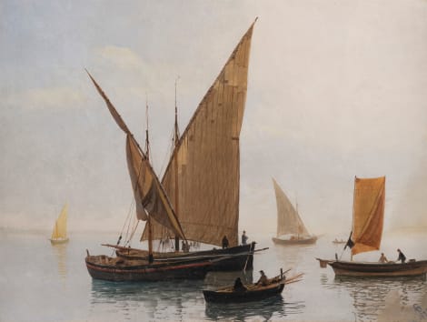 Albert Bierstadt Boats, 1879