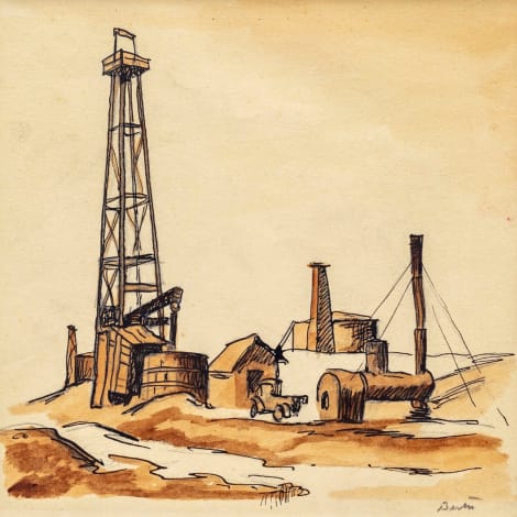Thomas Hart Benton Oil Rig, c. 1928