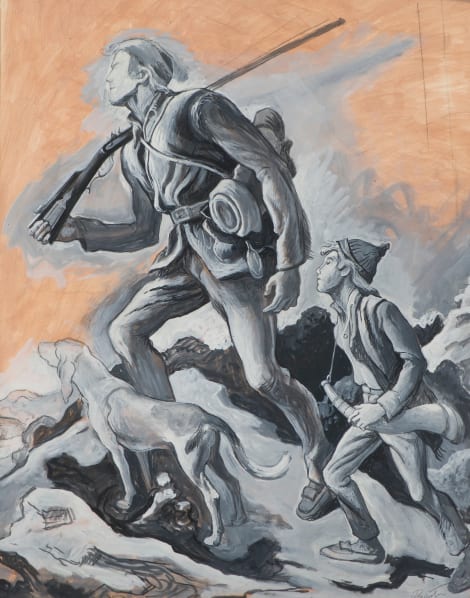 Thomas Hart Benton Study for "The Kentuckian", 1954